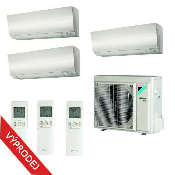 Daikin Perfera multisplit 3x1 (2x 2,5 kW a 1x 2 kW) včetně montáže