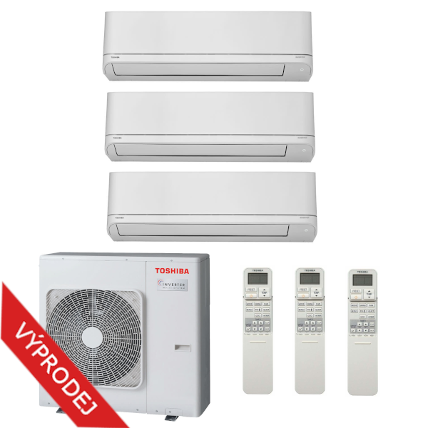 Toshiba Suzumi Plus multisplit 3x1 (3x 3,5 kW) včetně montáže